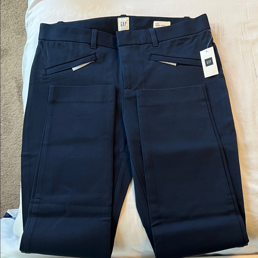 GAP Skinny Ankle Dress Pants 8 R Navy